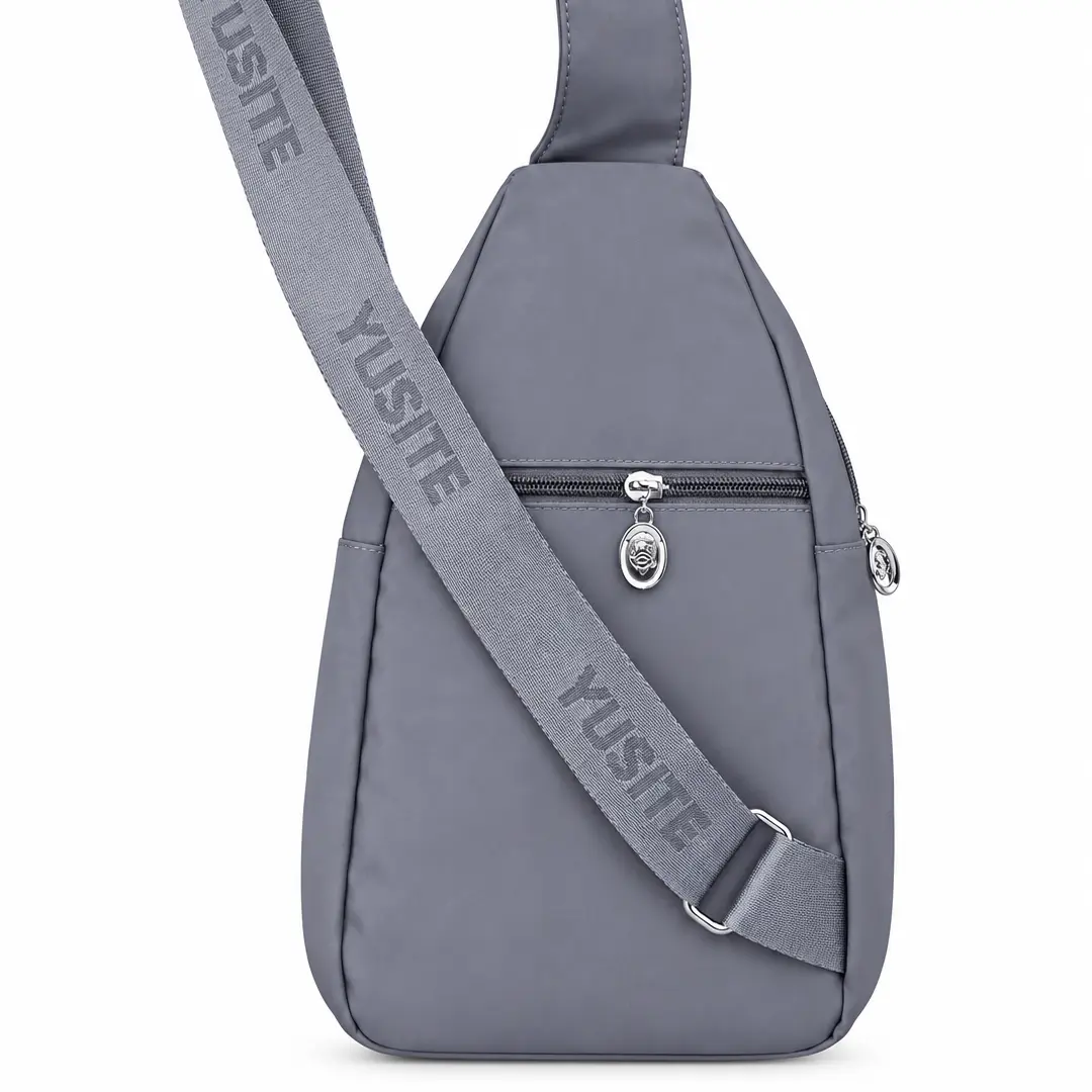 Women’s Casual Sling Crossbody Bag - Slate Grey - Image 4