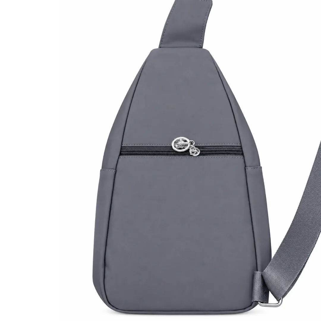 Women’s Casual Sling Crossbody Bag - Slate Grey - Image 3